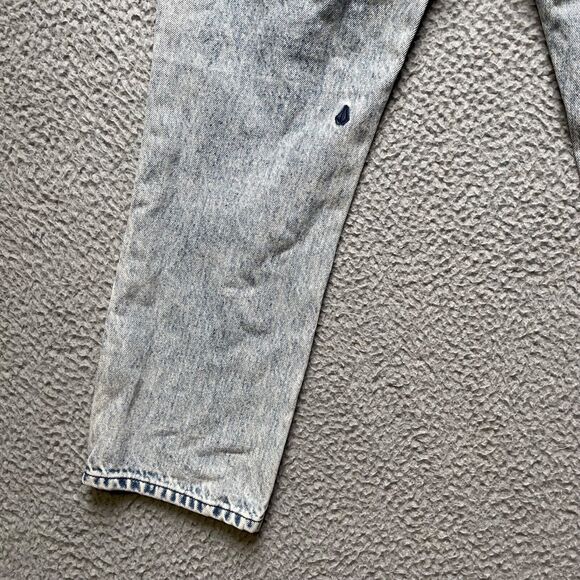 Volcom Jeans Womens Size 27 Blue Acid Wash Straight Leg Ankle Zip - Picture 11 of 12